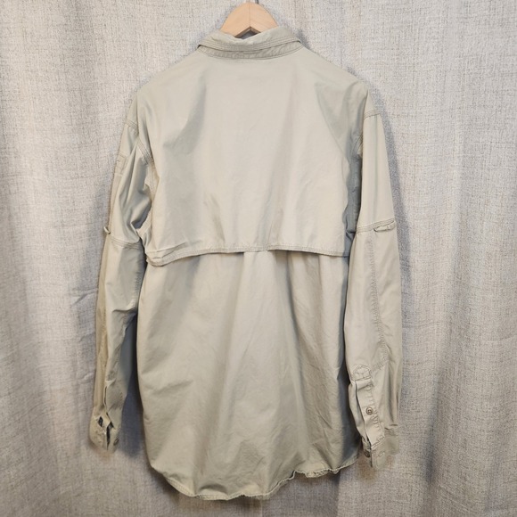 5.11 Tactical Long Sleeve Button Up Shirt Men's L Tan Utility Pocket Vented Work - Picture 7 of 7